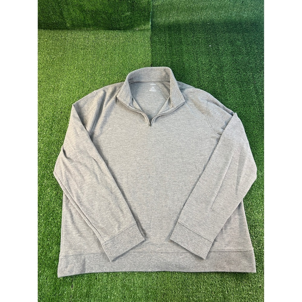 Sonoma Goods For Life Mens XXL Gray Quarter Zip Pullover Sweatshirt Heathered